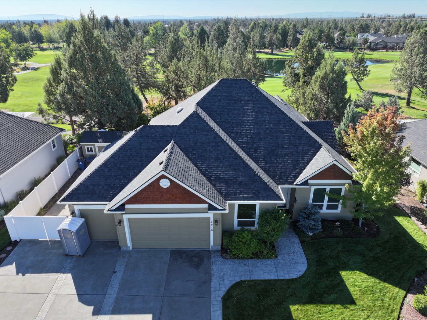Roof after tear-off and replacement